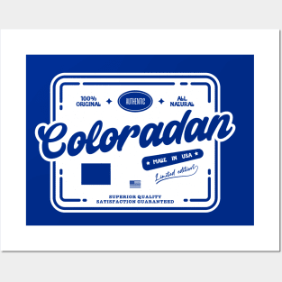 Authentic Coloradan Cool Vintage Light Stamp Print Colorado Resident Gift Posters and Art